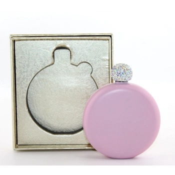 VipMarketim Paslanmaz Çelik Matara 5 Oz Pembe