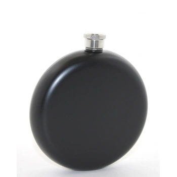 VipMarketim Paslanmaz Çelik Yuvarlak 8 Oz Tekli Matara Siyah Renk