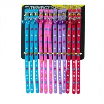 VipMarketim Pati Desenli Ayarlanabilir Silikon Kedi Tasması