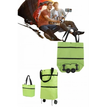 VipMarketim Pazar Çantası Tekerlekli Katlanır Pazar Arabası Çanta Market Alışveriş Arabası