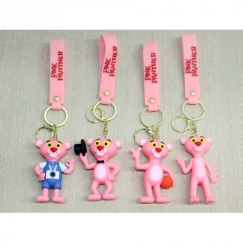 VipMarketim Pembe Panter Silikon Anahtarlık
