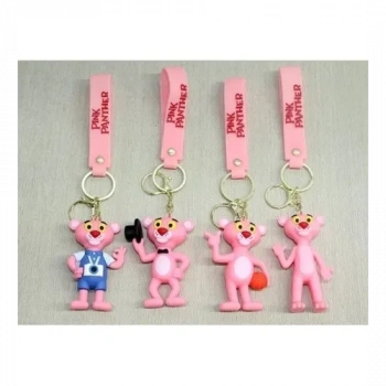 VipMarketim Pembe Panter Silikon Anahtarlık