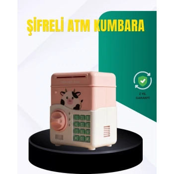VipMarketim Pembe Şifreli Eğitici ATM Kasa Çocuk Kumbarası