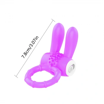 VipMarketim Penix Tavşan Kulaklı Titreşimli Penis Halkası