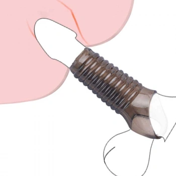 VipMarketim Penix Tırtıklı Testis Halkalı Penis Kılıfı