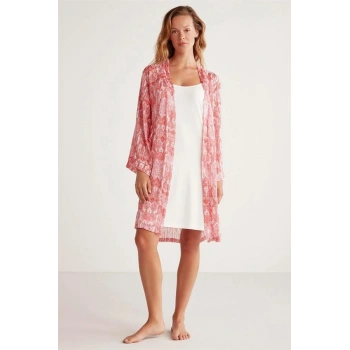 VipMarketim Penye Mood Desenli Sabahlık Takım