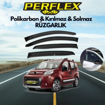 VipMarketim Perflex Polikarbon Kırılmaz Rüzgarlık V2 Mugen Fiat Fiorino 2007+