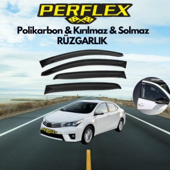 VipMarketim Perflex Polikarbon Kırılmaz Rüzgarlık V2 Mugen Toyota Corolla 2013+