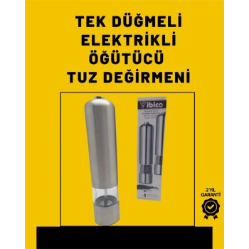 VipMarketim Pil İle Çalışan Elektrikli Baharat Öğütme Cihazı Ergonomik Şeffaf Gövde