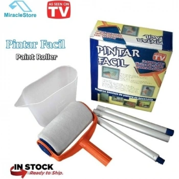 VipMarketim Pintar Facil Pratik Damlatmayan Boya Rulosu Ve Fırçası