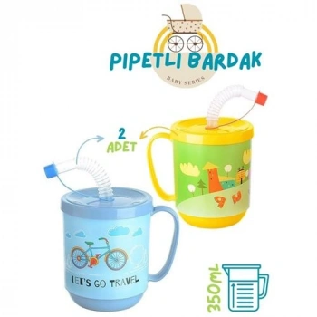 VipMarketim Pipetli Bardak 2 li Momma Design
