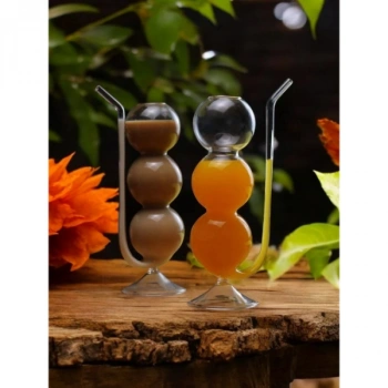 VipMarketim Pipetli Boğumlu Cam Bardak