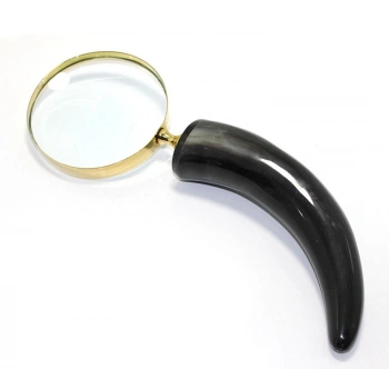 VipMarketim Pirinç Boynuz Saplı Büyüteç Model 3