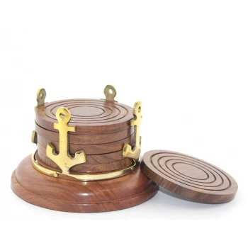 VipMarketim Pirinç Çapalı Bardak Altı Model 1