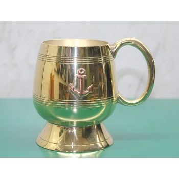 VipMarketim Pirinç Çapalı Kupa Bardak