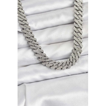 VipMarketim Pirinç Cuba Chain Gurmet Model Kolye 5886
