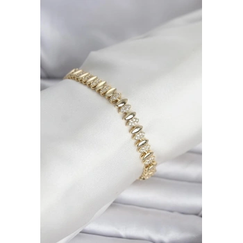 VipMarketim Pirinç Gold Renk Arpa Model Kadın Bileklik 5886