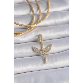 VipMarketim Pirinç Gold Renk Zirkon Taşlı Mikail Model Ajda Charm 5886