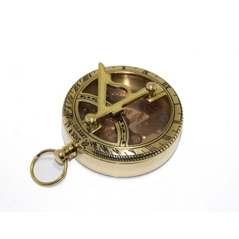 VipMarketim Pirinç Güneş Saati Ve Pusula Modeli