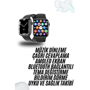 VipMarketim Plastik Kordonlu Kalp Atışı Uyku Takibi ve Çağrı Cevaplayabilen Akıllı Saat