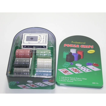 VipMarketim Poker Oyunu 100 Chip Ve 2 Adet İskambil Kağıt Setine Sahip Poker Oyunu No 2