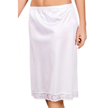 Vipmarketim Polyamid Kumaşlı Dantelli Diz Altı Uzun Etek Altı Jüpon