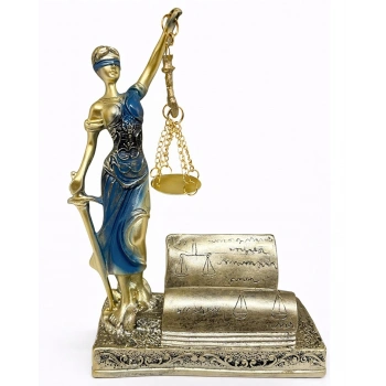 VipMarketim Polyester Kartvizitli Adalet Figürü