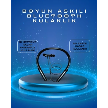 VipMarketim Polygold PG-100 Type-C Şarjlı Bluetooth Kulaklık – Boyun Askılı Uzun Pil Ömürlü Mikrofonlu