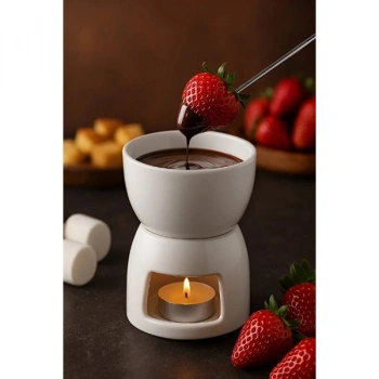 VipMarketim Porselen Fondü Seti