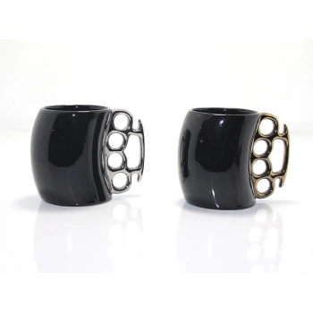 VipMarketim Porselen Muşta Tasarımlı Kupa Bardak