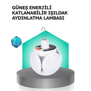 VipMarketim Pratik Katlanabilir Solar LED Aydınlatma Lambası