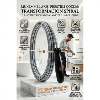 VipMarketim Profesyonel Gider Açıcı Spiral Çelik 3 Metre 723030