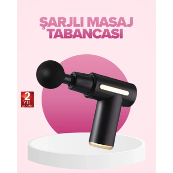 VipMarketim Profesyonel Masaj Tabancası 6 Kademeli Derin Kas Terapisi 4 Başlıklı Şarjlı Sessiz Motor