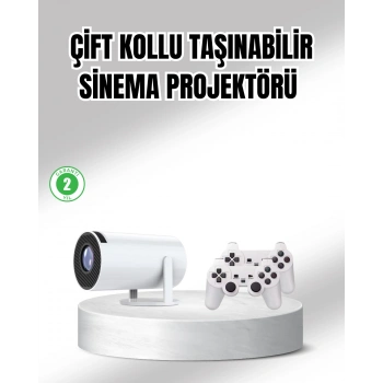 VipMarketim Projeksiyon Cihazı 4K Destekli Kablosuz Bağlantılı Bluetooth 5.0