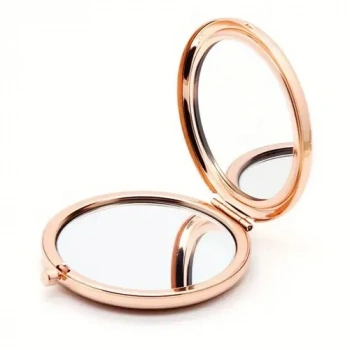 VipMarketim Promosyon Yuvarlak Cep Aynası Rose Renk