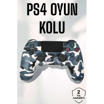 VipMarketim PS4 Oyun Kolu Kamuflaj Desenli Joystick