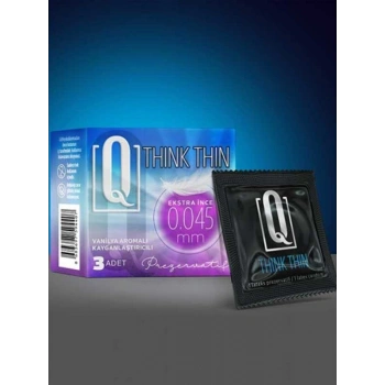VipMarketim Q THİNK THİN 3'LÜ EKSTRA İNCE PREZERVATİF