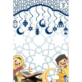 VipMarketim Ramazan Tavan Süsü 10lu Metalize Lacivert