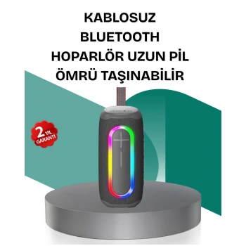 VipMarketim Renkli LED Işıklı Kablosuz Hoparlör IP67 Sertifikalı