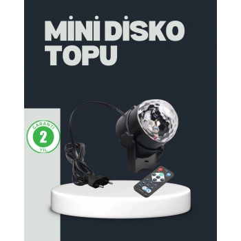 VipMarketim RGB LED Disko Küresi 7 Modlu Uzaktan Kumandalı