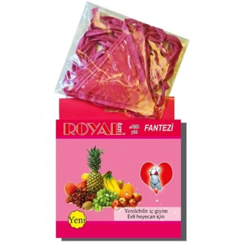 VipMarketim Royal Yenilebilir Tanga Sütyen Karışık Meyve Aromalı