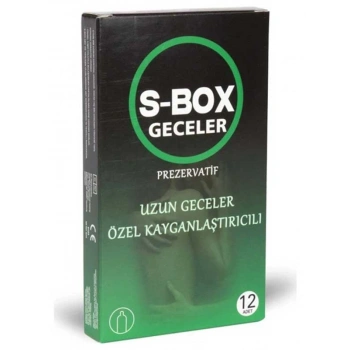 VipMarketim S-Box Özel Kayganlaştırıcılı Prezervatif 12li Paket