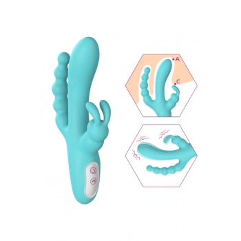 VipMarketim S-Hande 3'ü 1 Arada Tavşan Vibratör – Mavi