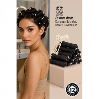 VipMarketim Saç Bigudisi - 12 li Saç Bukle Şekillendirme Seti - Lastikli - Ömürlük Şekillendirme