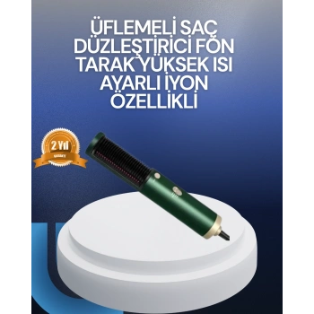 VipMarketim Saç Kurutma Düzleştirici ve Tarak Tek Cihazda – 3 Kademeli Isı Ayarı
