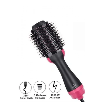 VipMarketim Saç Şekillendirici Ve Saç Düzleştirici Fön Tarağı Tarak Fırça 1200w Saç Kurutma