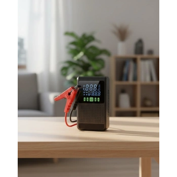 VipMarketim Şarjlı Araç Akü Takviyeli Hava Pompası Powerbank Özellikli