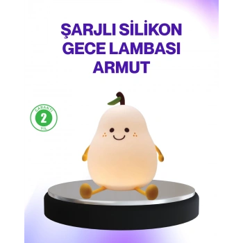 VipMarketim Şarjlı Armut Masa Lambası Renk Değiştiren LED Gece Işığı