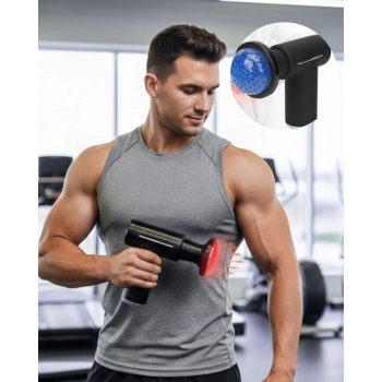 VipMarketim Şarjlı Masaj Tabancası Sıcak Soğuk Terapi Sessiz Güçlü Motorlu