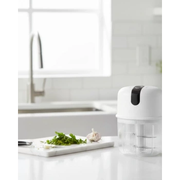 VipMarketim Şarjlı Mini Sarımsak Doğrayıcı USB Şarjlı 250 ml